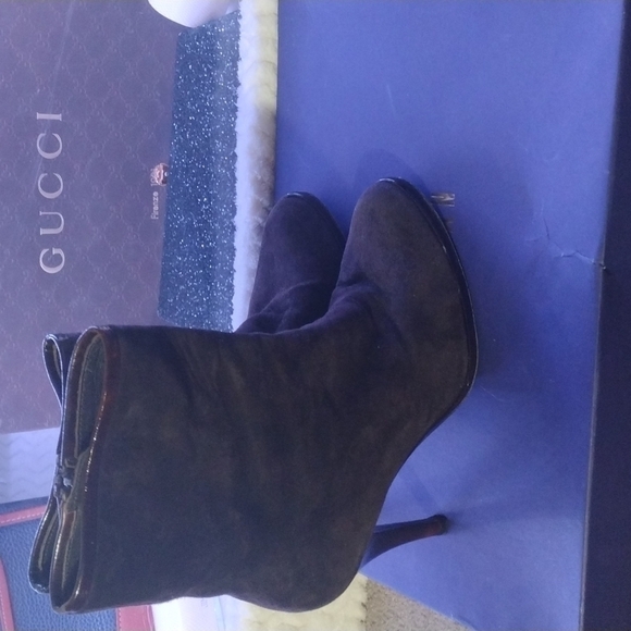 Stuart Weitzman Lithe Cola Suede Ankle Boots Size 38.5 - Picture 7 of 10